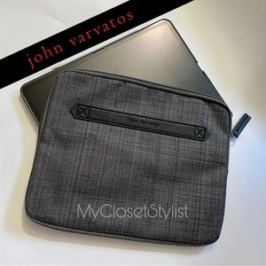 New! JOHN VARVATOS iPad padded Zipper Tech Electronic 12 Case NWT GQ zip sleeve